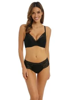 Soutien-gorge à Coque Rembourré Plongeant WACOAL "Raffine" WE148003 - Noir BLK -Vente de soutien-gorge pas cher Soutien gorge20C3A020coque20rembourrC3A920plongeant20WACOAL2022Raffine2220WE14800320 20Noir20BLK