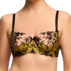 Soutien-gorge Corbeille DITA VON TEESE "Victresse" D59041 - Black Chartreuse