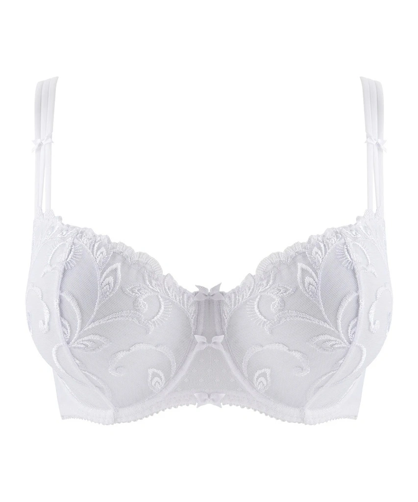 Soutien-gorge Corbeille Confort AUBADE "Au Bal De Flore" OF14-02 - Blanc 5 Soutien-gorge Corbeille Confort AUBADE "Au Bal De Flore" OF14-02 - Blanc – Image 5