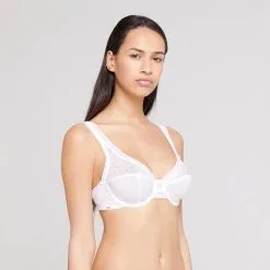 Soutien-gorge Armature Plongeant LOU "Air De Lou" 54337 - Blanc 010