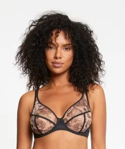 Soutien-gorge Armature En 3 Parties MAISON LEJABY "Nufit Garden" 21137 - Gravure Noire I0041