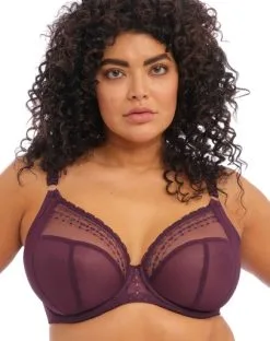 Soutien-gorge Armature Plongeant Spécial Poches Profondes ELOMI "Matilda" EL8900 - Wine Diamond WID