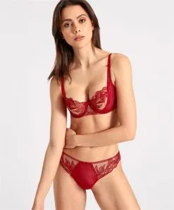 Soutien-gorge Armature Push-up Coussinet AUBADE "Fleur De Tattoo" TB18 - Rouge Ecrin -Vente de soutien-gorge pas cher Soutien gorge20armature20push up20coussinet20AUBADE2022Fleur20de20Tattoo2220TB1820 20Rouge20Ecrin 1