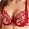 Soutien-gorge Armature Push-up Coussinet AUBADE "Fleur De Tattoo" TB18 - Rouge Ecrin