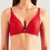 Soutien-gorge Armature Triangle Plongeant AUBADE "Rosessence" HK12 - Rouge Gala