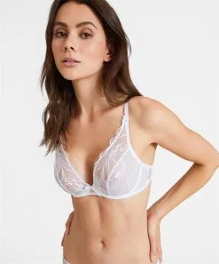 Soutien-gorge Armatures Plunge Plongeant AUBADE "Fleur De Tattoo" TB12-6 - Blanc