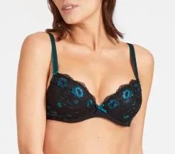 Soutien-gorge Armatures Push-up AUBADE "Fièvre Andalouse" QC18 - Lapis Lazuli