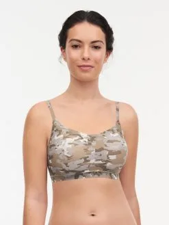 Soutien-gorge Bralette Sans Armature à Coques CHANTELLE "Softstretch" C11D20 - Imprimé Camouflage 0AC