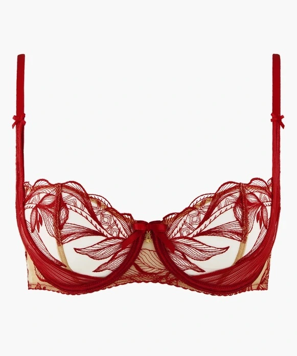 Soutien-gorge Corbeille AUBADE "Fleur De Tattoo" TB14 - Rouge Ecrin 6 Soutien-gorge Corbeille AUBADE "Fleur De Tattoo" TB14 - Rouge Ecrin – Image 6