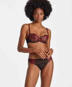 Soutien-gorge Corbeille AUBADE "Mélodie D'été" ICF14 - Black Cherry -Vente de soutien-gorge pas cher Soutien gorge20corbeille20AUBADE2022Fleur20de20Tattoo2220TB1420 20Skin 2
