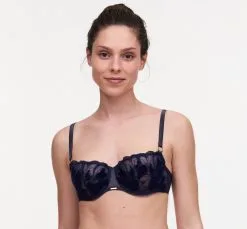 Soutien-gorge Corbeille CHANTELLE "Fleurs Signature" C12Q50 - Bleu Outremer Velours 0DI