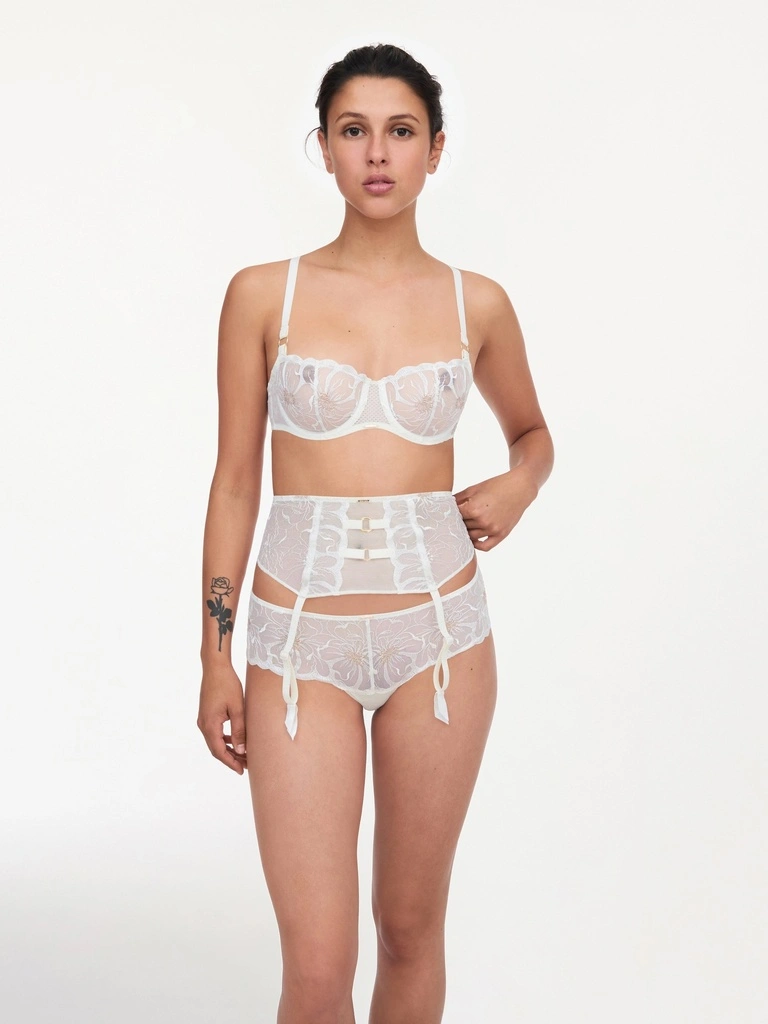 Soutien-gorge Corbeille CHANTELLE "Fleurs" C12M50 - Ivoire Doré 0BJ 4 Soutien-gorge Corbeille CHANTELLE "Fleurs" C12M50 - Ivoire Doré 0BJ – Image 4