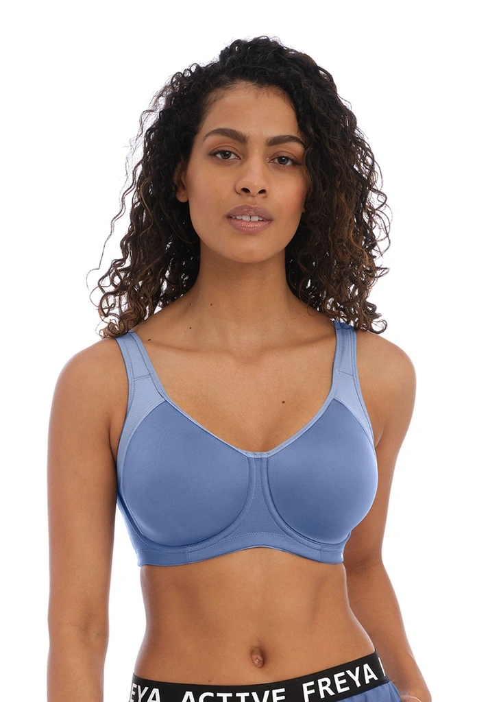 Soutien-gorge De Sport Armature Et Coques Spacer FREYA "Sonic" AC4892 - Denim DEN 1 Soutien-gorge De Sport Armature Et Coques Spacer FREYA "Sonic" AC4892 - Denim DEN