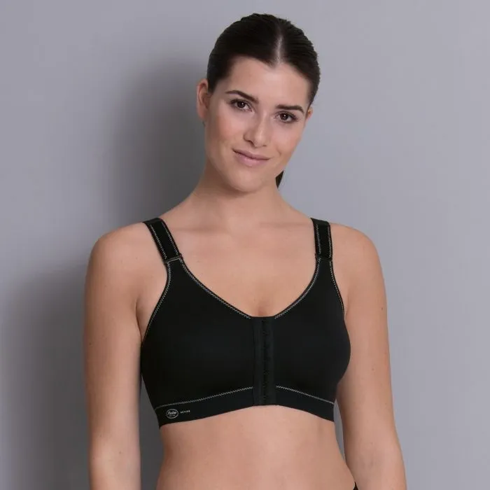 Soutien-gorge De Sport Sans Armatures & Fermeture Avant ANITA ACTIVE Firm Support "Frontline Open" 5523 - Noir 001 1 Soutien-gorge De Sport Sans Armatures & Fermeture Avant ANITA ACTIVE Firm Support "Frontline Open" 5523 - Noir 001
