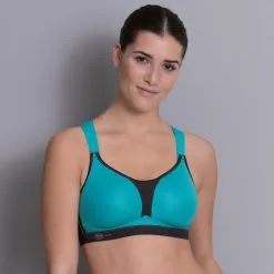 Soutien-gorge De Sport Sans Armatures ANITA ACTIVE Maximum Support "DynamiX Star" 5537 - Peacock/anthracite 364