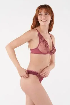 Soutien-gorge Demi Armature Triangle MAISON LEJABY "Sin" 19134 - Rose Séchée P0027 -Vente de soutien-gorge pas cher Soutien gorge20demi20armature20triangle20MAISON20LEJABY2022Sin22201913420 20Rose20sC3A9chC3A9e20P0027 1