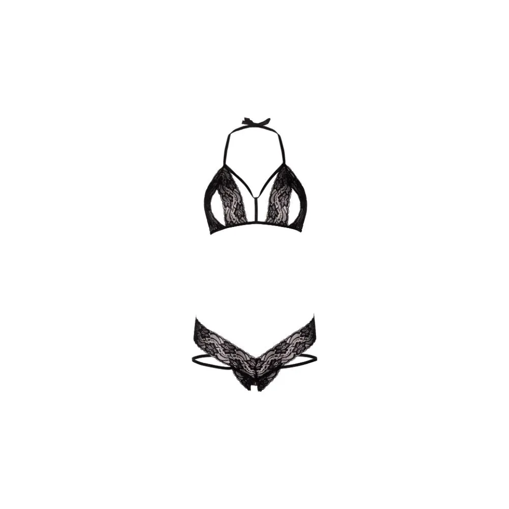 Soutien-gorge Ouvert Sexy & String - 2 Pièces - LEG AVENUE 81544 - Noir 001 3 Soutien-gorge Ouvert Sexy & String - 2 Pièces - LEG AVENUE 81544 - Noir 001 – Image 3