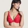 Soutien-gorge Push-up Foulard AUBADE "Rosessence" HK81 - Rouge Gala