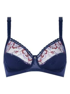 Soutien-gorge Sans Armatures En 3 Parties Enveloppant CHANTELLE "Every Curve" C16B20 - Bleu Danube Multicolore 0BX