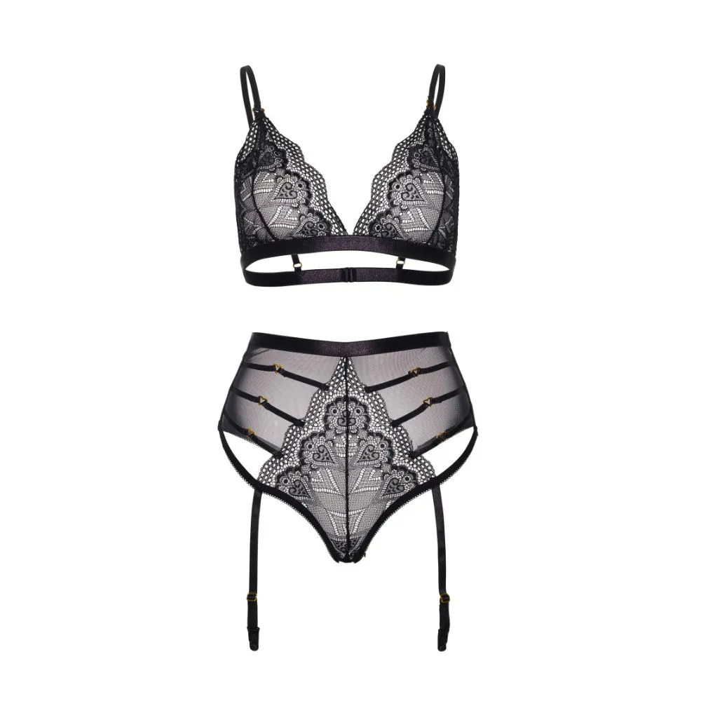 Soutien-gorge Sexy & String Porte-jarretelle - 2 Pièces - LEG AVENUE 81547 - Noir 001 4 Soutien-gorge Sexy & String Porte-jarretelle - 2 Pièces - LEG AVENUE 81547 - Noir 001 – Image 4