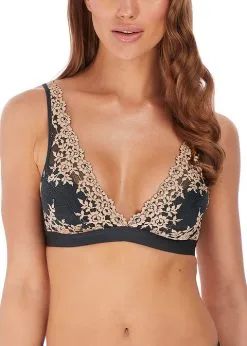 Soutien-gorge Triangle Sans Armature WACOAL "Embrace Lace" WA852191 - Ebony Shifting Sand 076