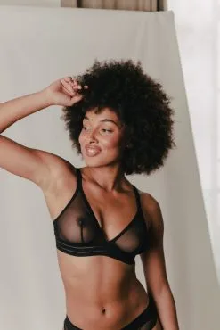 Soutien-gorge Triangle Sans Armatures MAISON LEJABY " Nufit" 171242 - Noir 04