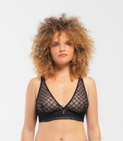 Soutien-gorge Triangle Sans Armatures LOUISA BRACQ "Paco" 485-07 - Noir NRO 1 Soutien-gorge Triangle Sans Armatures LOUISA BRACQ "Paco" 485-07 - Noir NRO