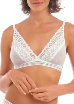 Soutien-gorge Triangle Sans Armatures WACOAL "Raffine" WE148008 - Blanc WHE