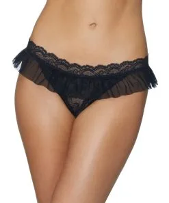 String Fendu AUBADE "Boite à Désir" P023 - Noir