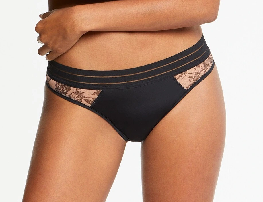 Tanga MAISON LEJABY "Nufit Garden" 21161 - Gravure Noire 2 Tanga MAISON LEJABY "Nufit Garden" 21161 - Gravure Noire – Image 2