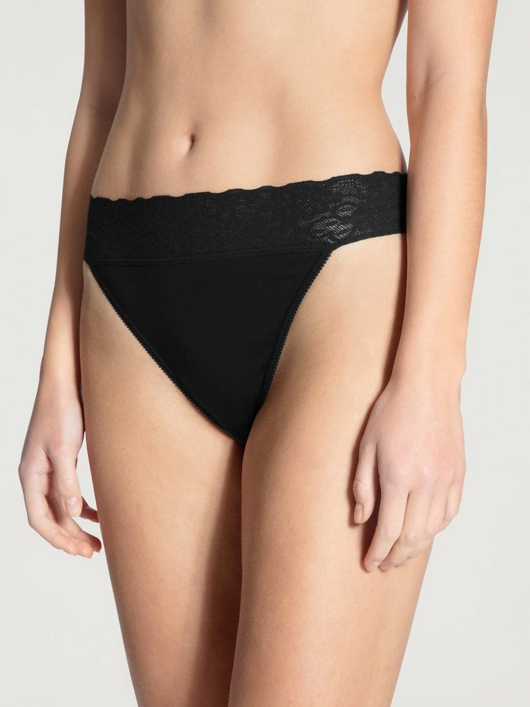 Tanga Doux 100% Coton & Dentelle CALIDA "Lycraspitze" 21904 - Noir 992 1 Tanga Doux 100% Coton & Dentelle CALIDA "Lycraspitze" 21904 - Noir 992