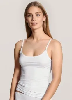 Top Fines Bretelles Recyclé & Durable CALIDA "Eco Sense" 10138 - Blanc 001